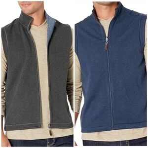 Johnston & Murphy Bundle 2 XXL Icon Reversible Vests Full Quarter Zip Cabincore
